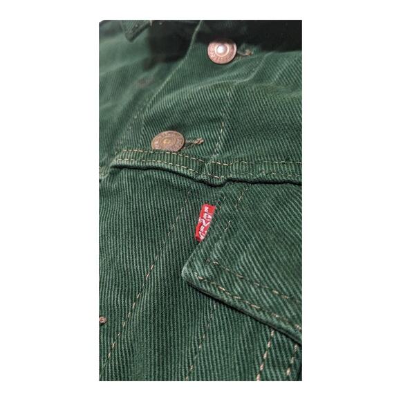 Vintage 90s Green Levi's Jacket 70597-0862 Size Medium 1993 - Picture 5 of 9